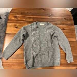 Olive & Oak Charcoal Cable Knit Sweater